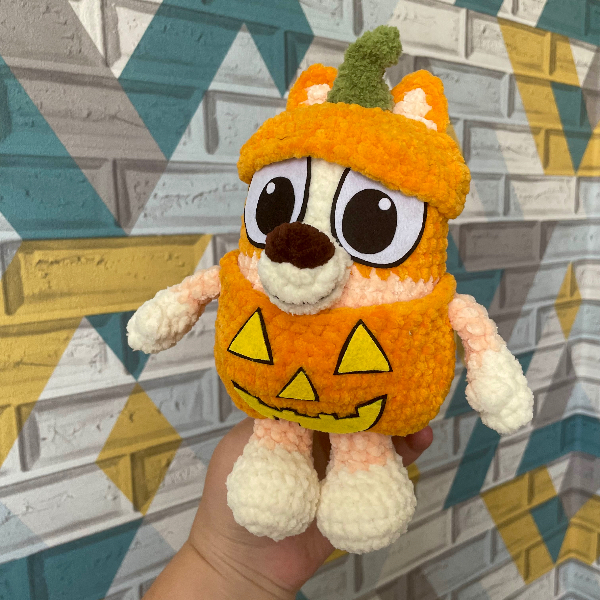 Handmade Bingo Heeler, bluey cartoon, in a pumpkin costume m | Inspire ...