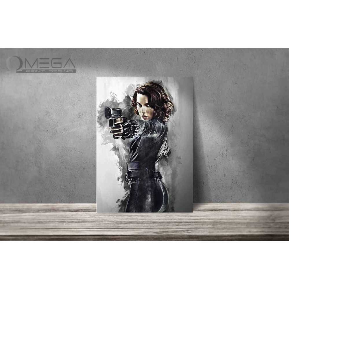 Black Widow poster Black Widow print art print | Inspire Uplift