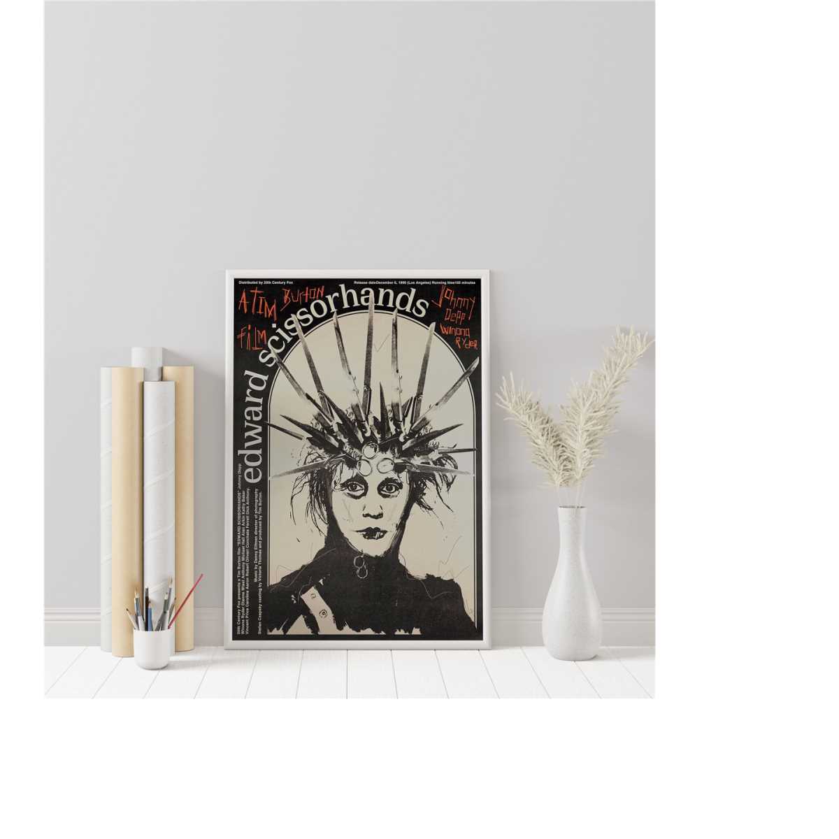 Edward Scissorhands Poster - Tim Burton - Vintage | Inspire Uplift