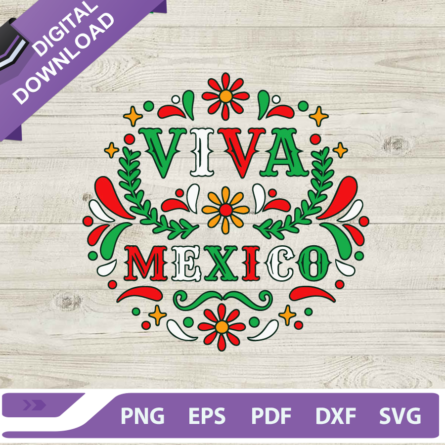 Viva Mexico SVG, Viva Mexico Papel Picado SVG, Independencia | Inspire ...