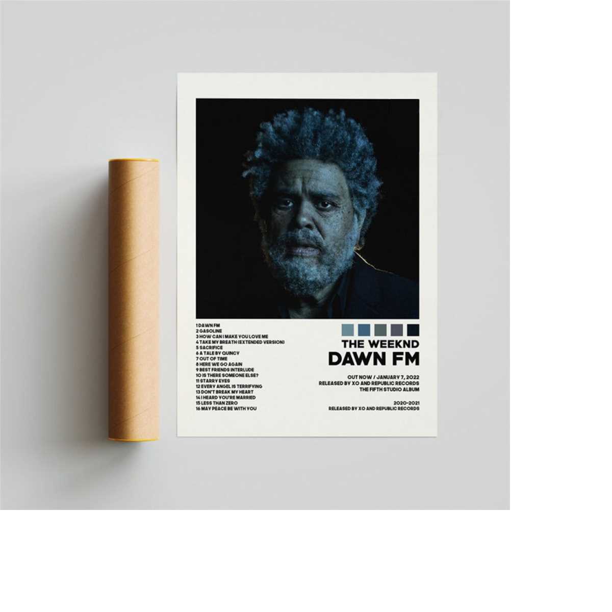 ミュージシャン The Weeknd Dawn FM Portrait Tee ミュージシャン The Weeknd Dawn FM Portrait Tee ミュージシャン The