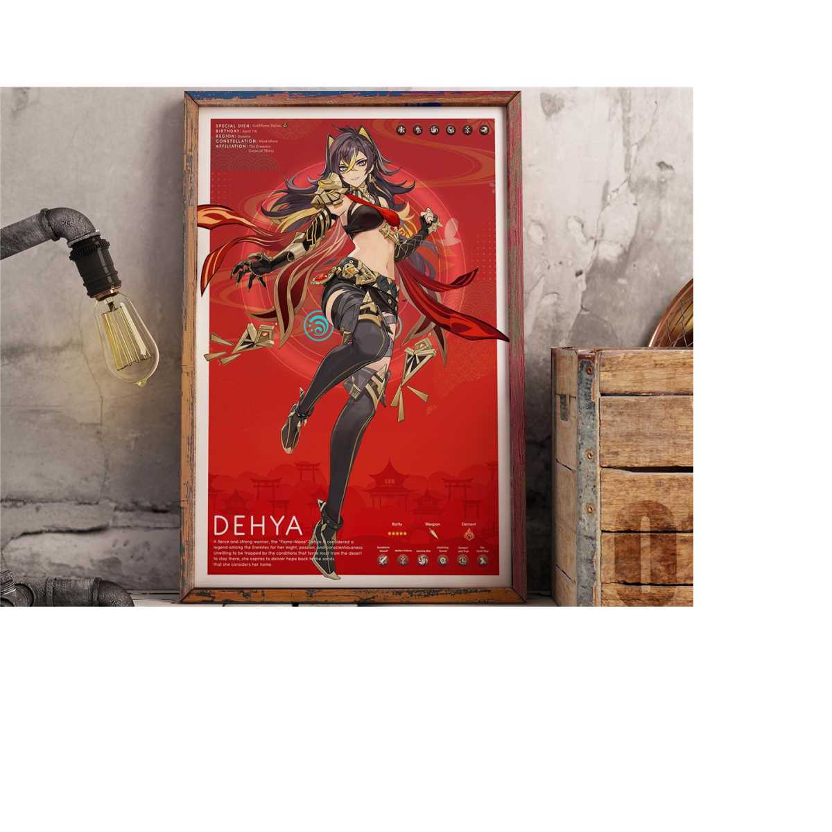 Dehya | Genshin Impact Profile Poster | Anime Poster | Gamin | Inspire ...