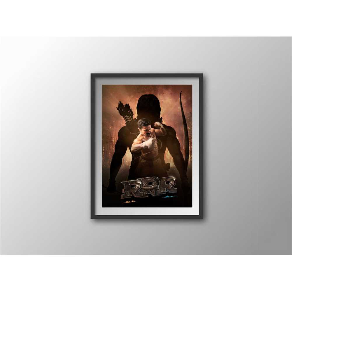 Cartooon Rrr RRR Movie Art Print for Vintage Home Decor | Inspire Uplift