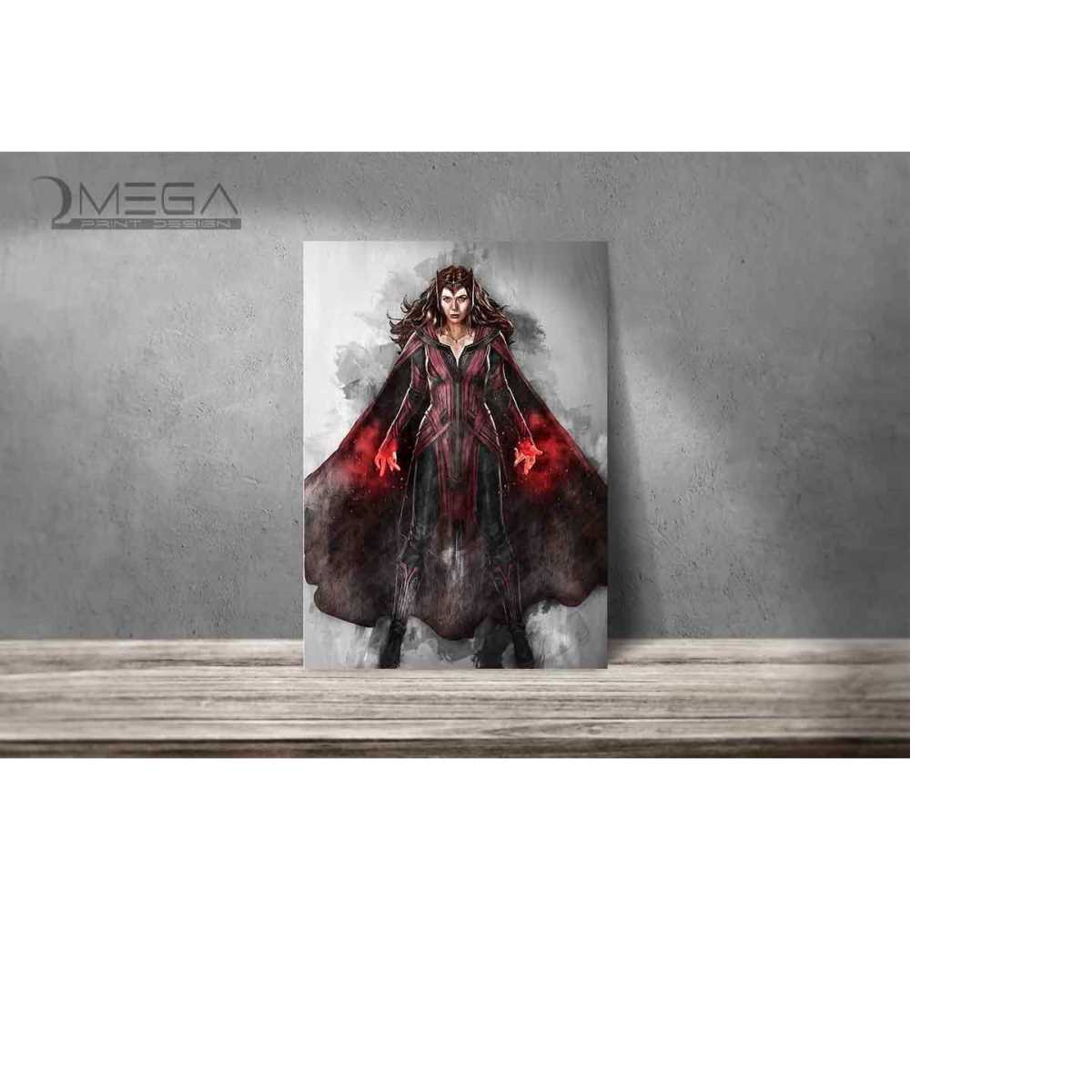 Scarlet Witch poster Wanda Maximoff print art print | Inspire Uplift