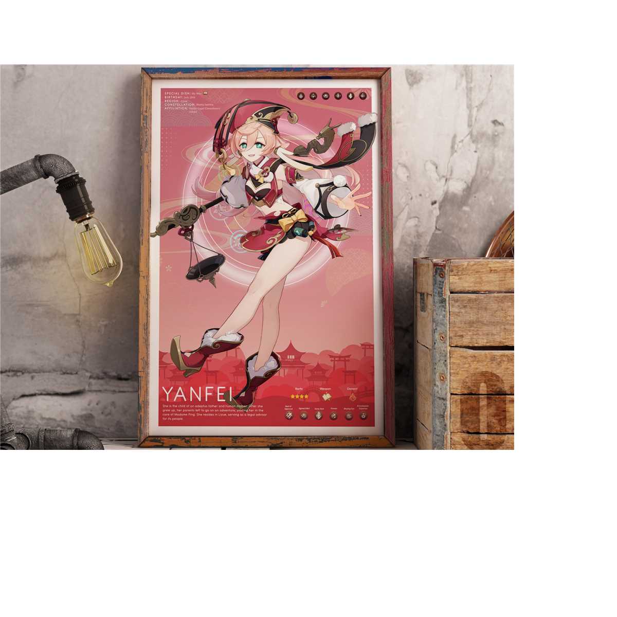 YANFEI | Genshin Impact Profile Poster | Anime Poster | Gami | Inspire ...