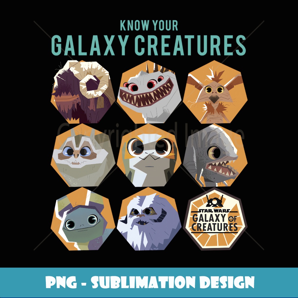 Star Wars Galaxy Of Creatures Chart - PNG Sublimation Digita | Inspire ...