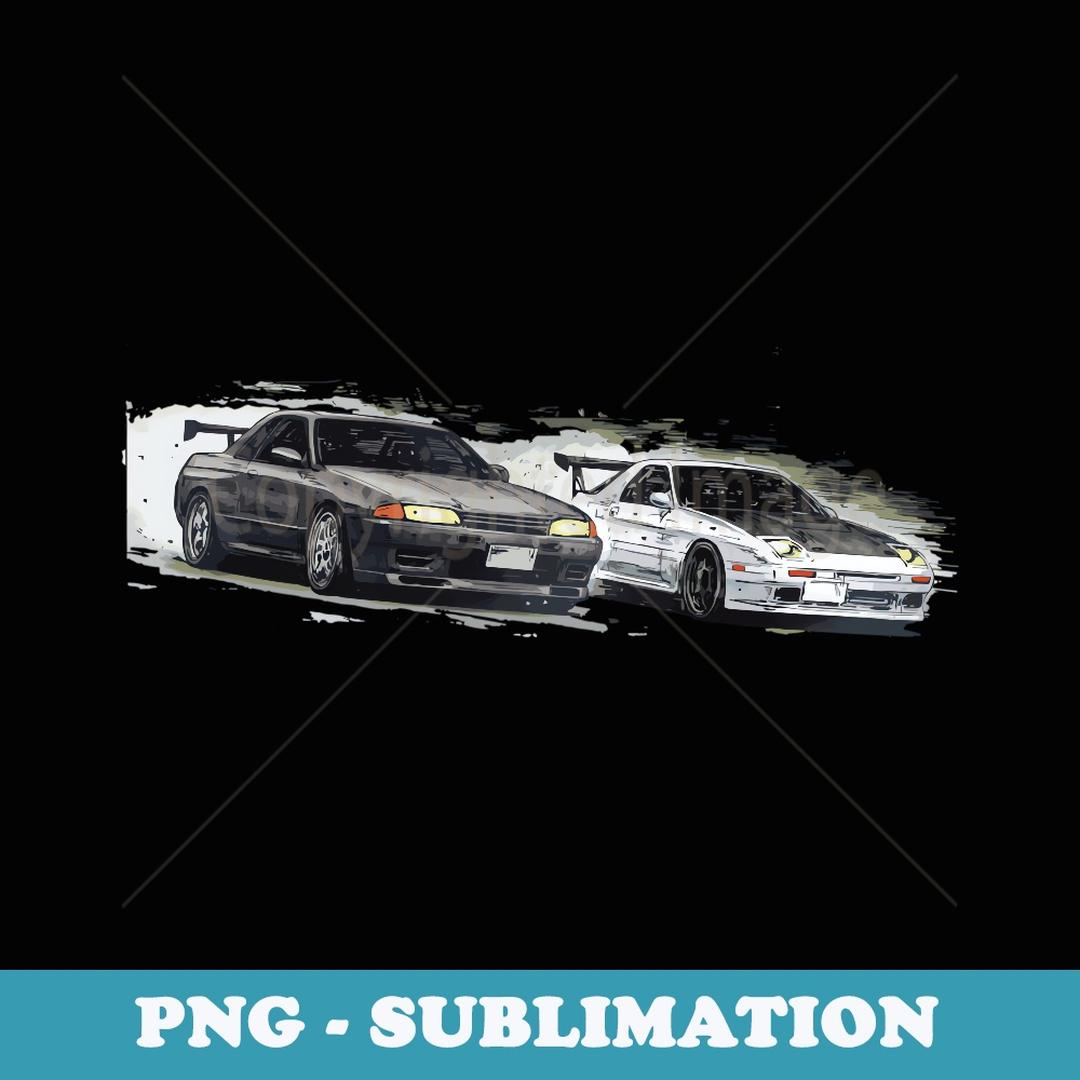 Anime Car R32 JDM Car Street Drift Race - r32 vs FC anime style | Inspire Uplift