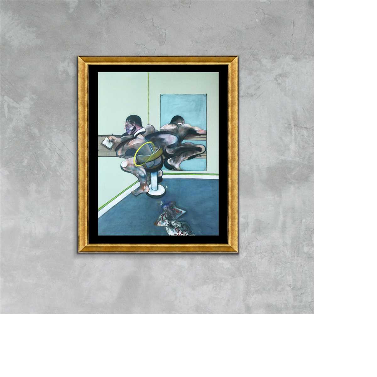 Figure In Mirror Figure Writing Reflected In Mirror, Francis Bacon Poster Exc | Inspire ...