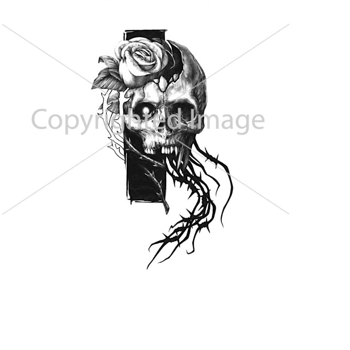 Tattoo Design Skull and Rose download - Inspire Uplift