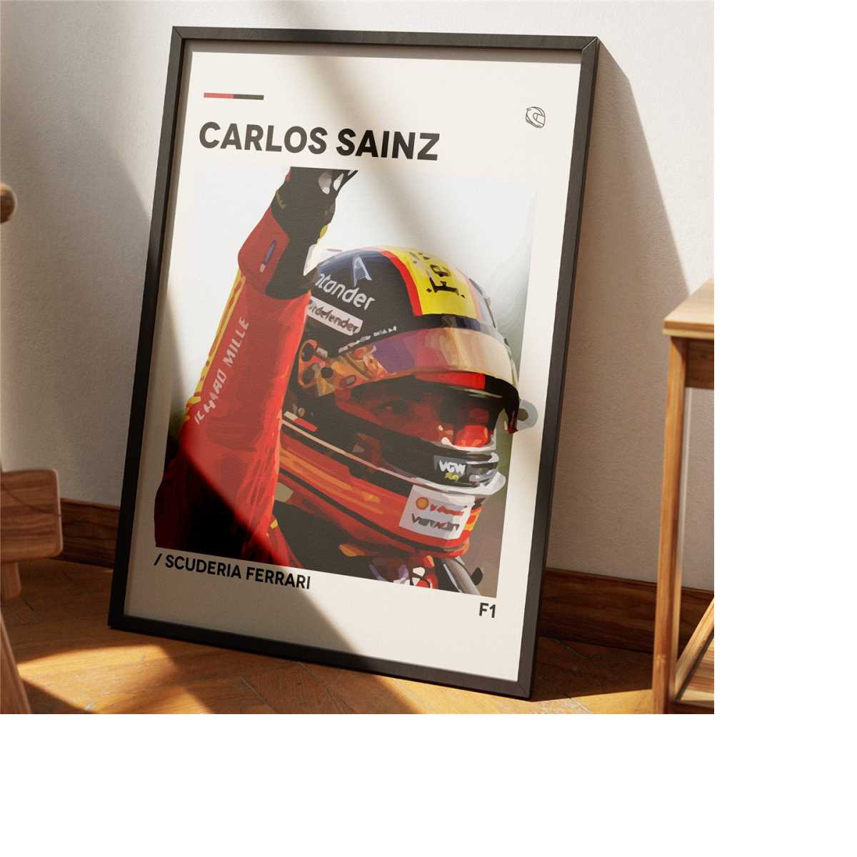 Carlos Sainz Poster, Formula 1 Poster, Carlos Sainz Art, Min - Inspire ...