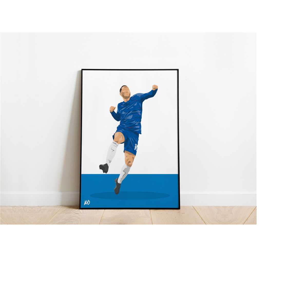 Poster Eden Hazard A3 (28x42 Cm) - Chelsea FC - Collection Clippings NEUF