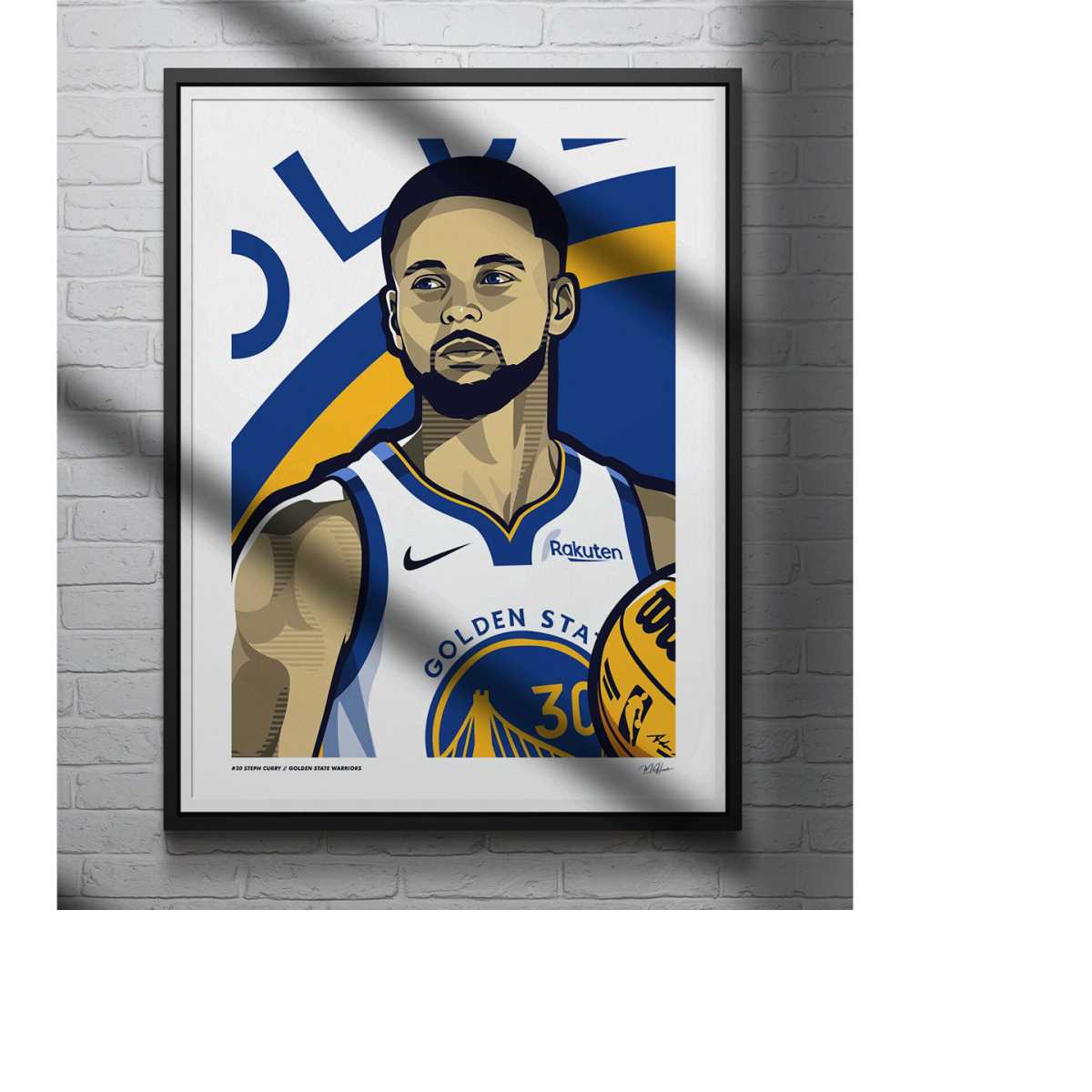 Steph Curry Poster Golden State Warriors Basketball Art Prin Inspire