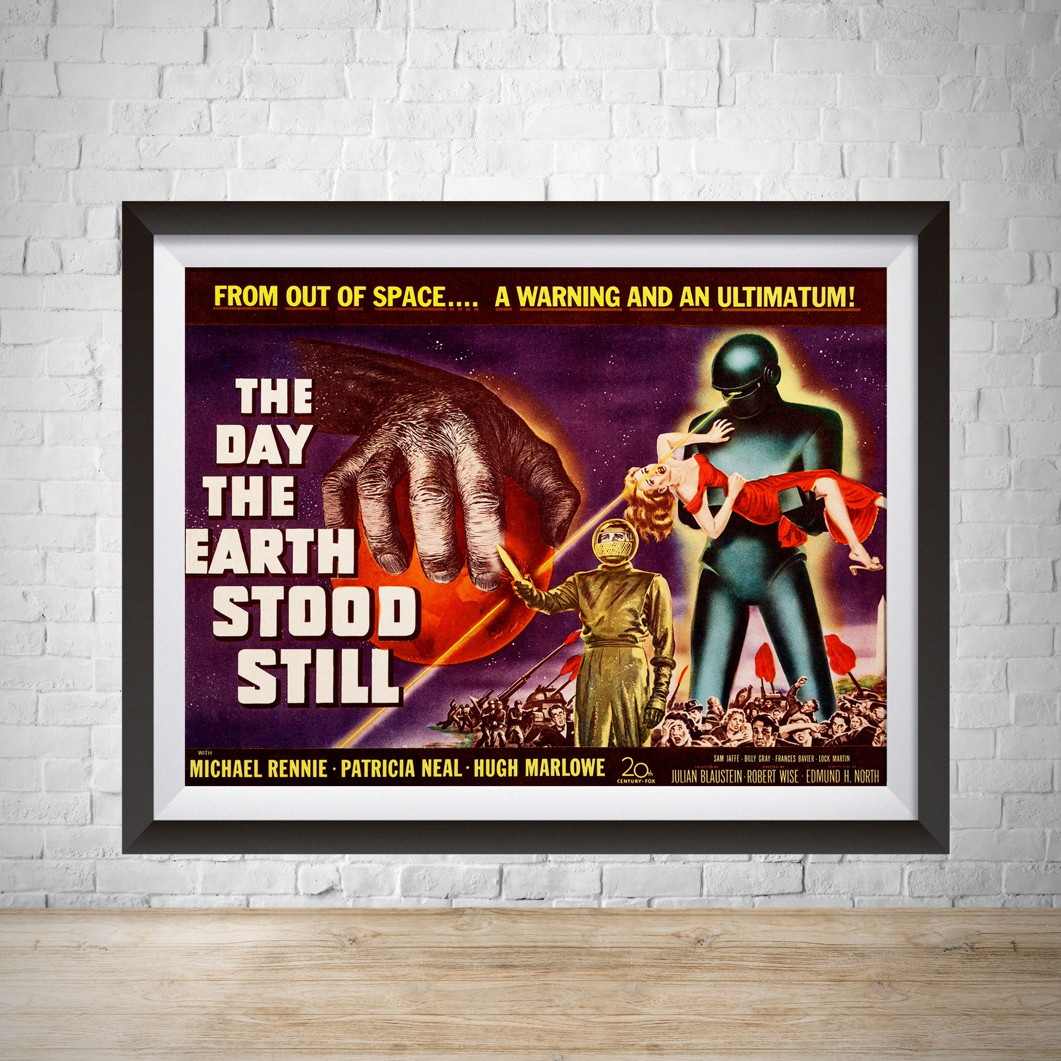 The Day the Earth Stood Still 1951 Vintage Movie Poster Hand | Inspire ...
