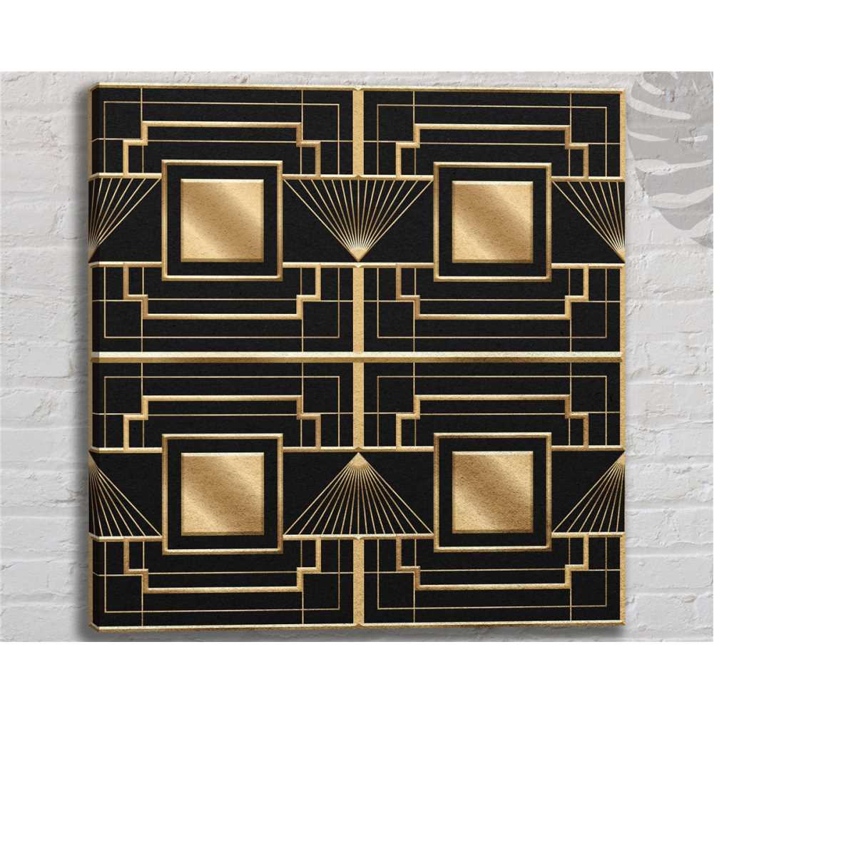 Gold Black Canvas Art | Elegant Abstract Wall | Inspire Uplift