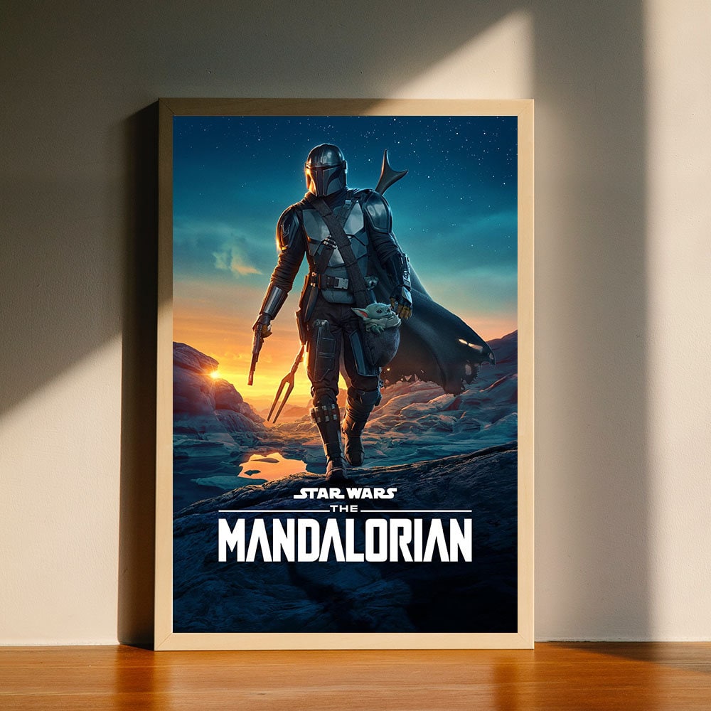 The Mandalorian Star Wars TV Movie Canvas Poster, Wall Art D | Inspire ...