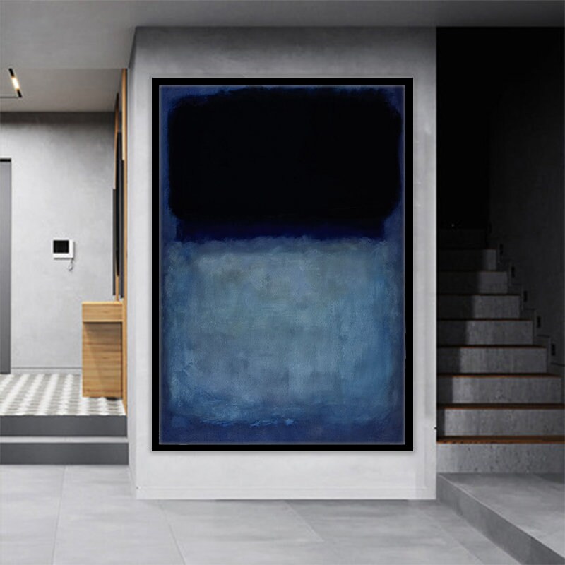 Mark Rothko Blue and Black Canvas Painting, Mark Rothko Styl | Inspire ...