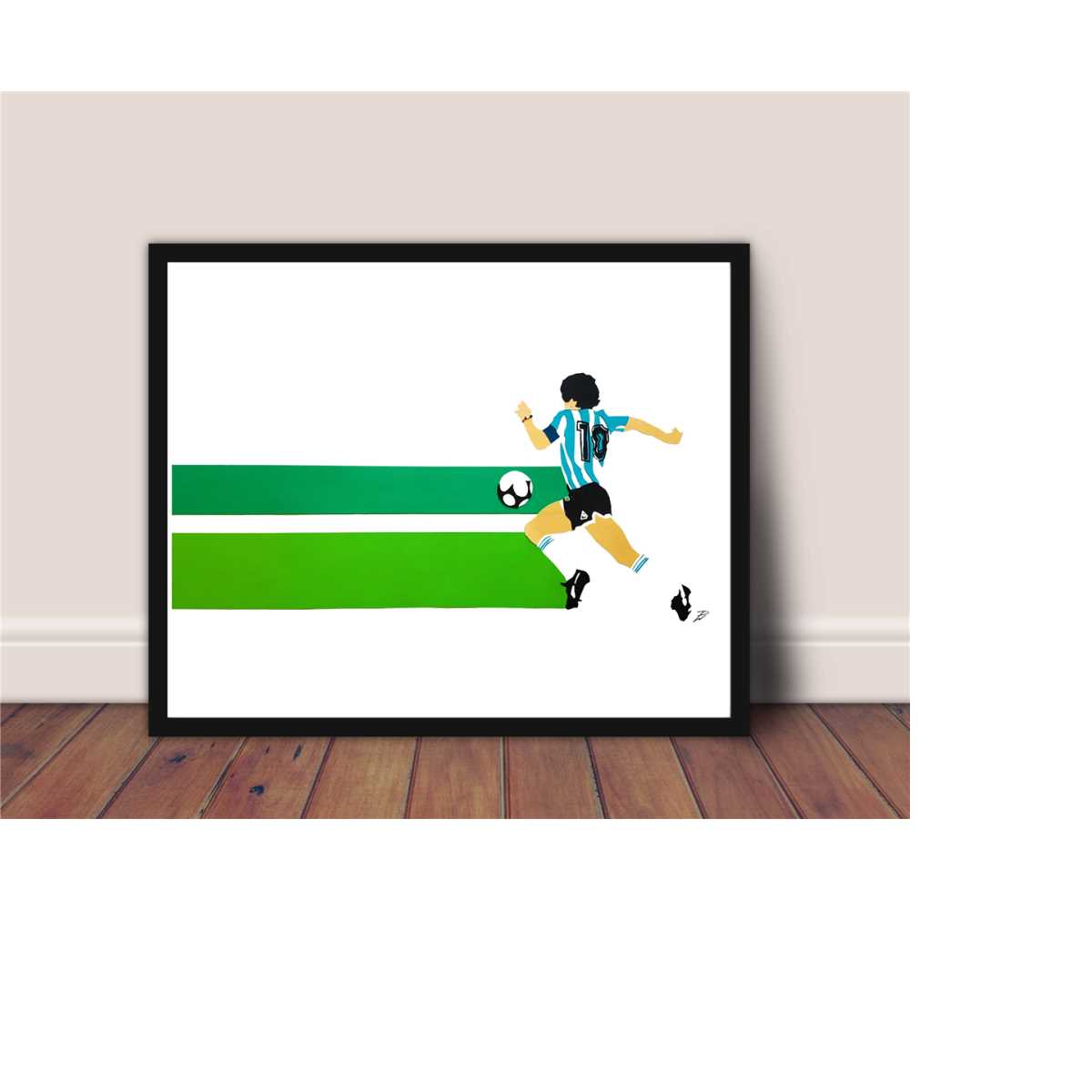 Poster A3 Maradona Neuf - Affiche Foot Premium Qualité Glacée - Fabriqué UK