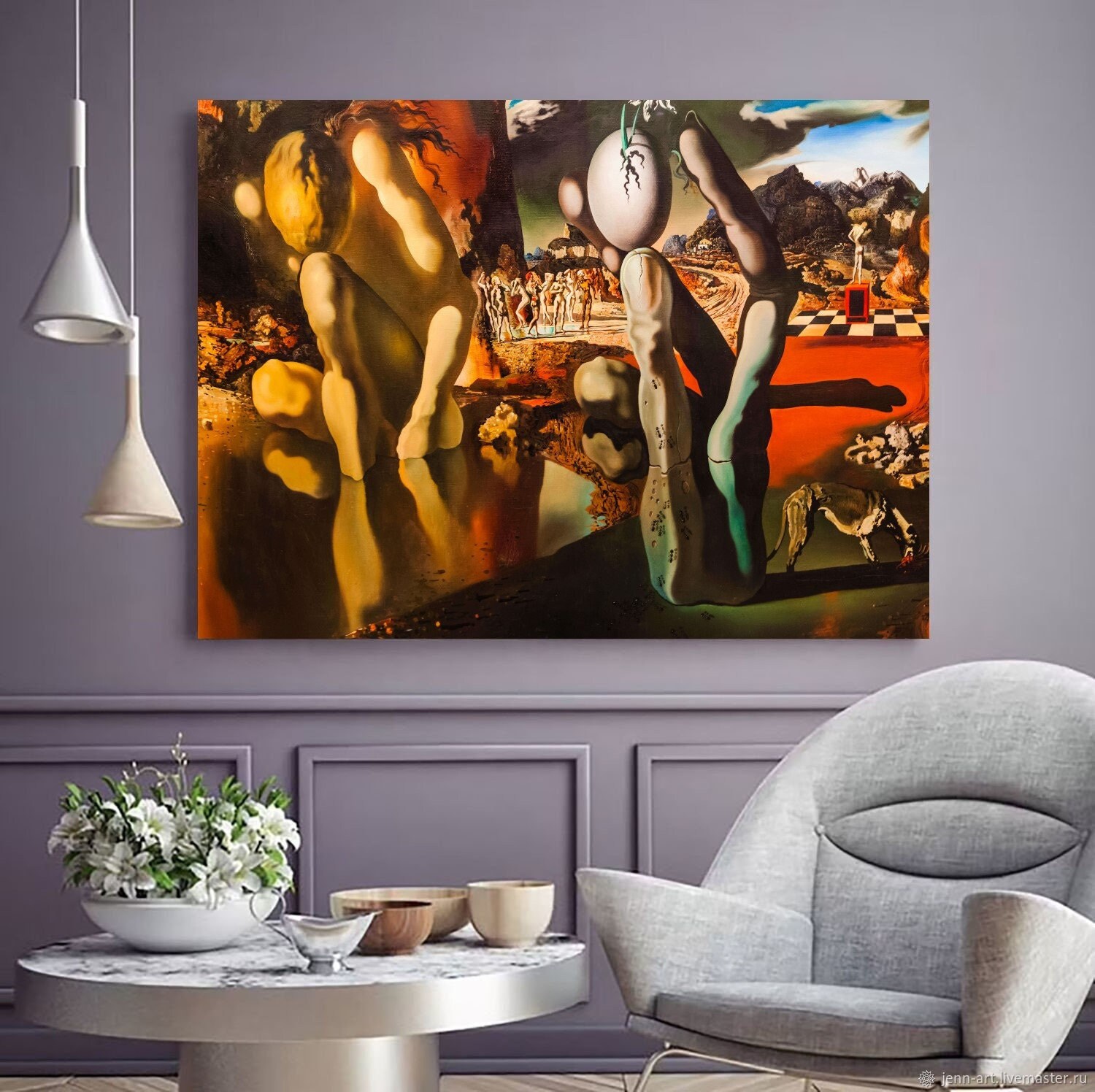 The Metamorphosis of Narcissus 1937 Salvador Dali Print Art, | Inspire ...