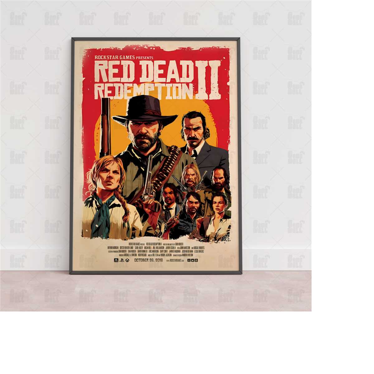 Red Dead Redemption II Poster, Gaming Room Poster, | Inspire Uplift