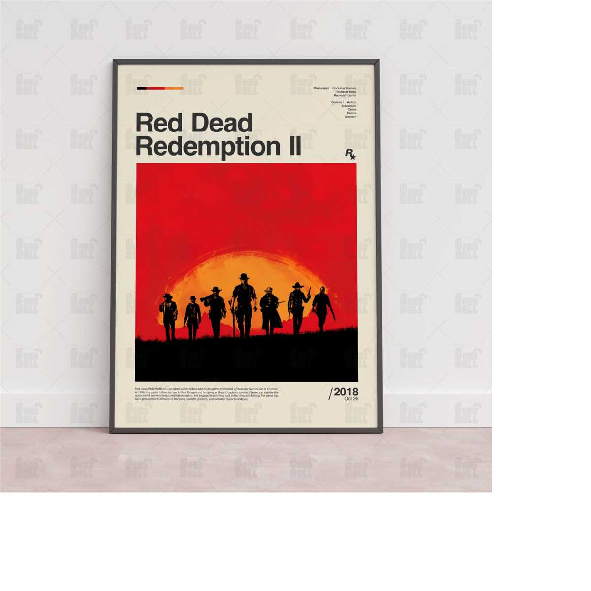 Wall Poster Rdr2 Red Dead Redemption II Poster, Gaming Room Poster, - Inspire Uplift