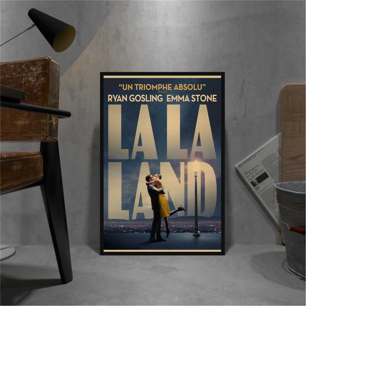 La La Land Retro Poster Kraft Paper Print Inspire Uplift la-la-land-retro-poster-kraft-paper-print-inspire-uplift