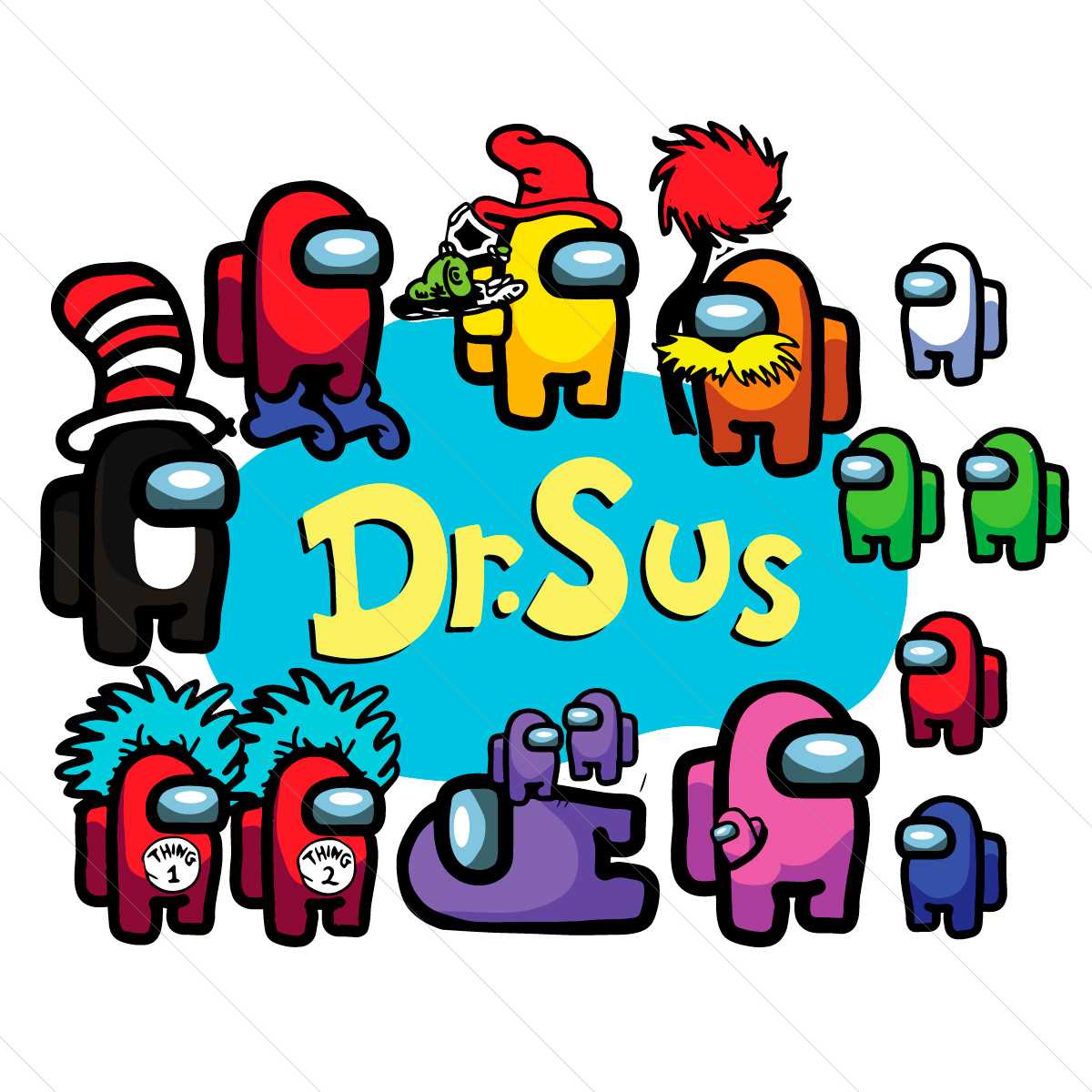 Dr Sus Among us dr seuss SVG Designs Cutting Files - Inspire Uplift