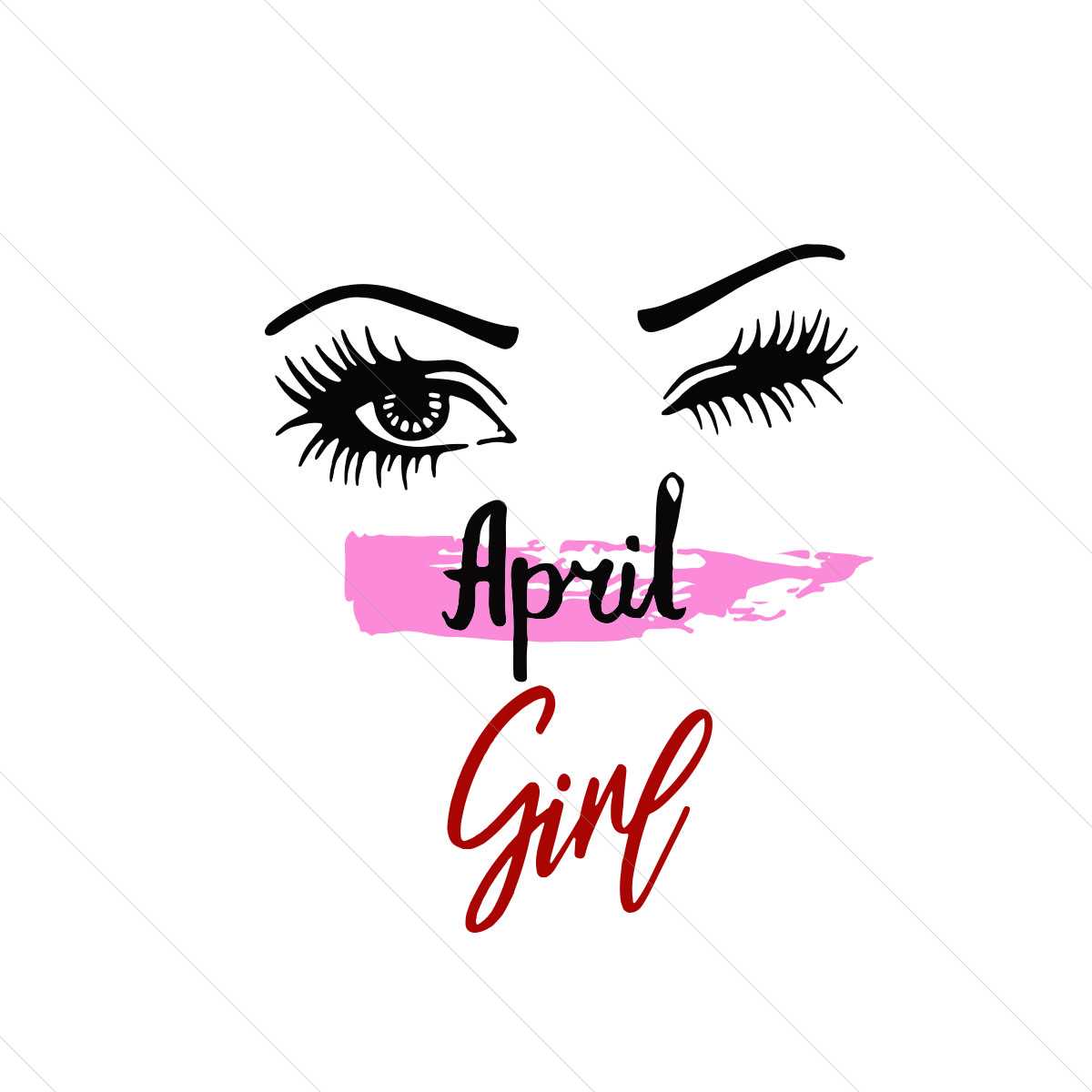 April Girl Face Svg, Birthday Svg, Girl Eyes Svg, April Svg, - Inspire ...