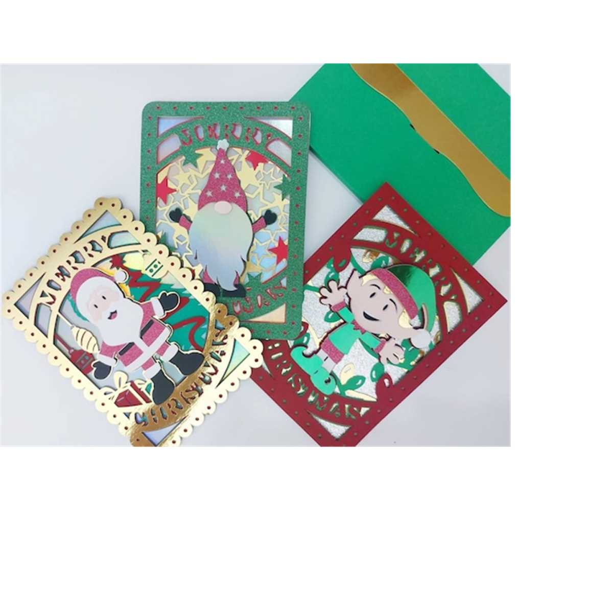 Bundle SVG Cricut Christmas Cards Cut Files Templates Christ | Inspire ...