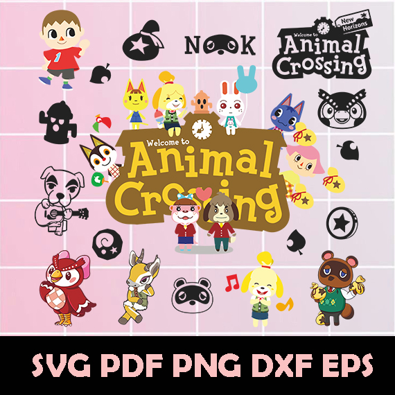 Animal Crossing SVG Bundle Pack, Animal Crossing svg Logos A