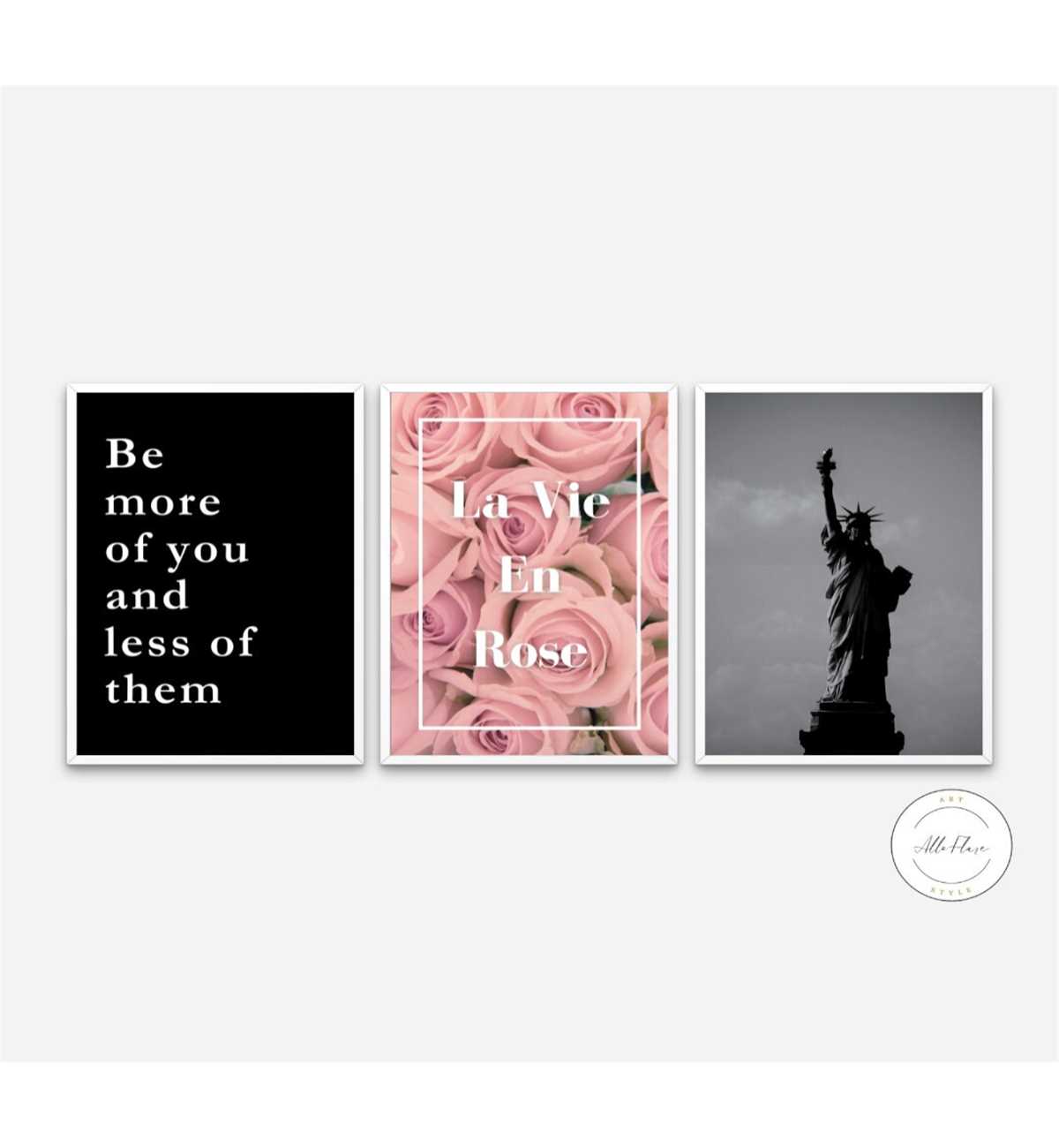 set of 3 prints | digital download – luxe poster co... Luxury Fashion Posters 3 Piece Wall Art DIGITAL - Inspire Uplift