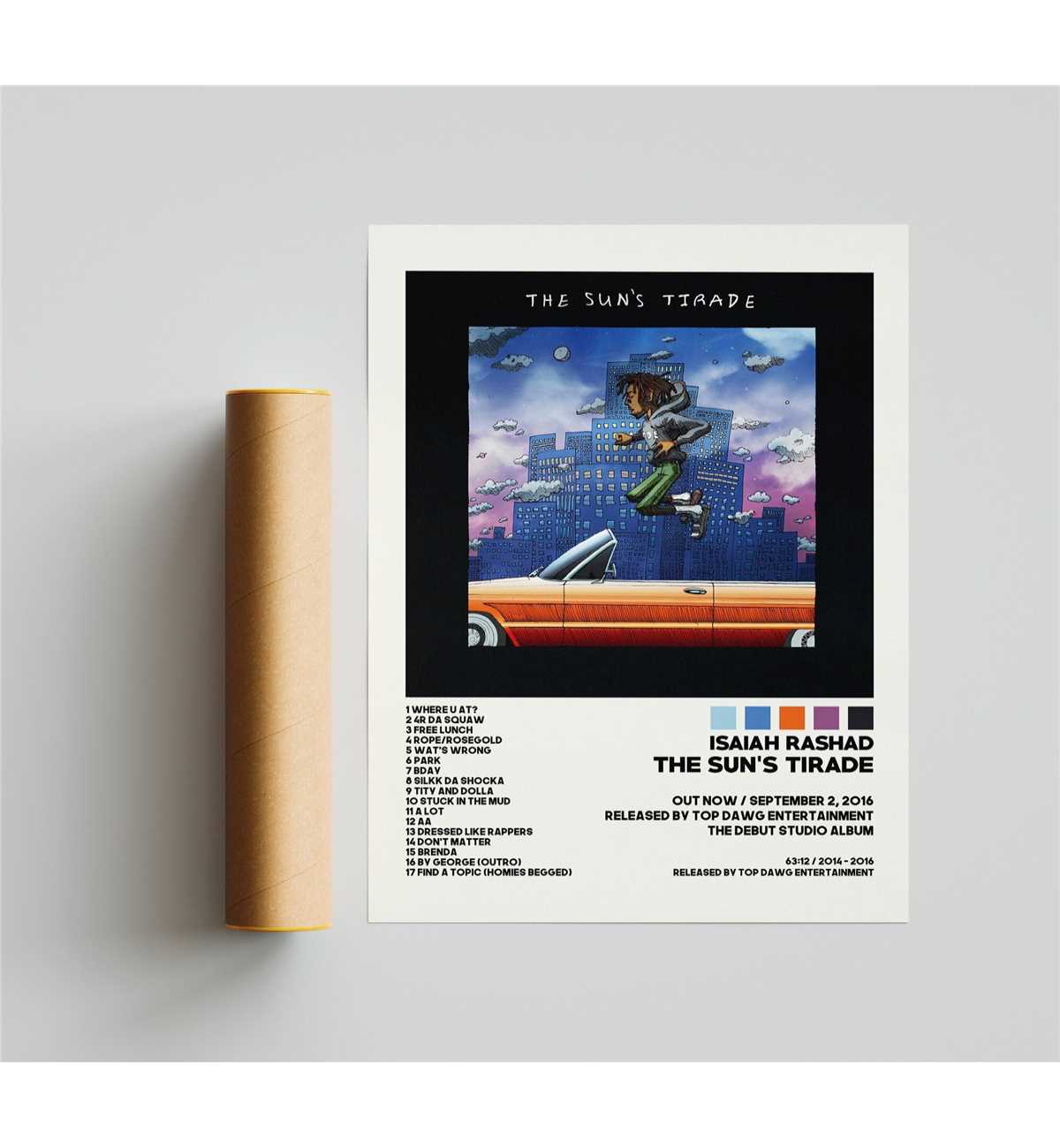 Isaiah Rashad Posters / The Sun's Tirade Poster, - Inspire Uplift