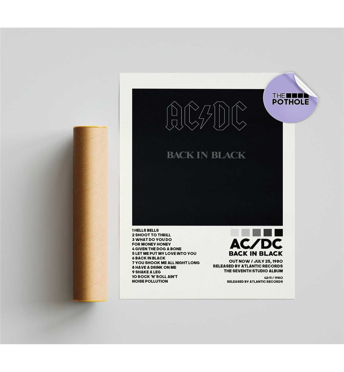 AC/DC Posters / Back in Black Poster, Album | Inspire Uplift