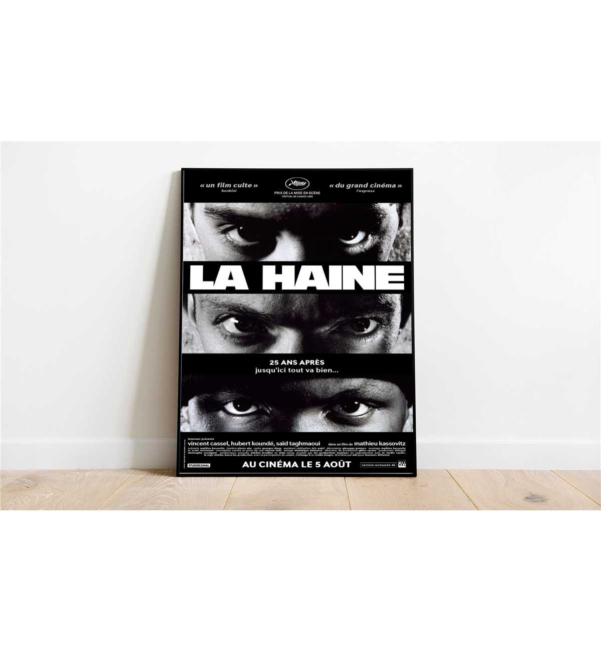 Poster Film La Haine – Format 30 X 45 Cm, Impression Toile, Décoration Murale Cinéma Chambre Salon