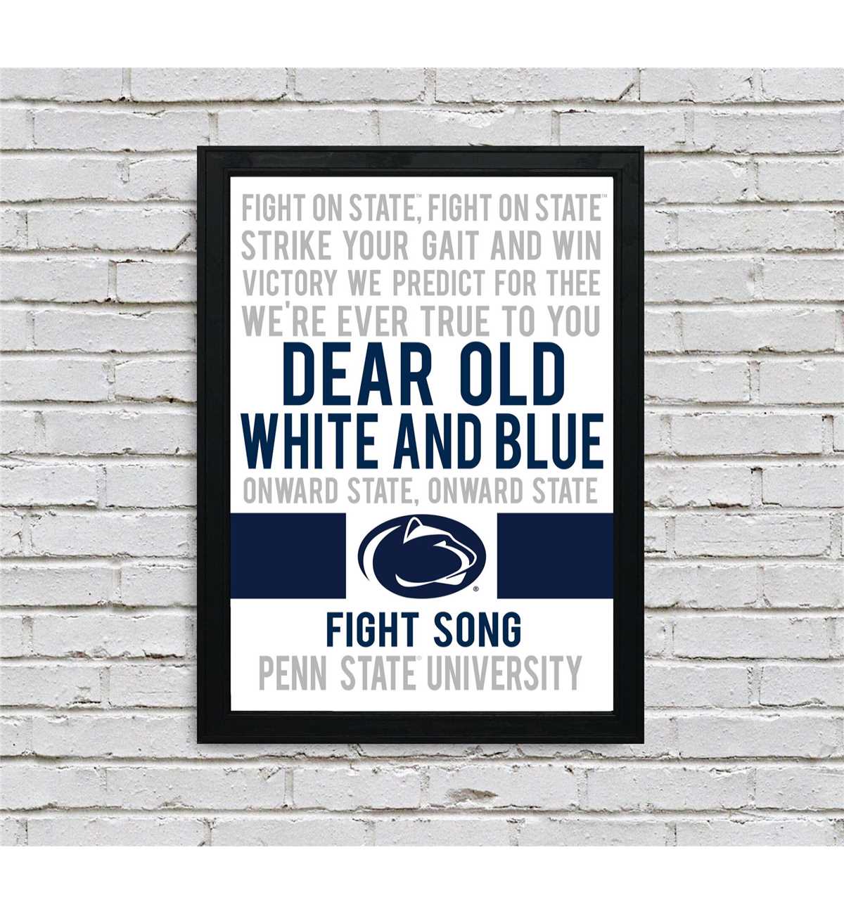 Limited Edition Penn State Fight Song Poster Inspire Uplift
