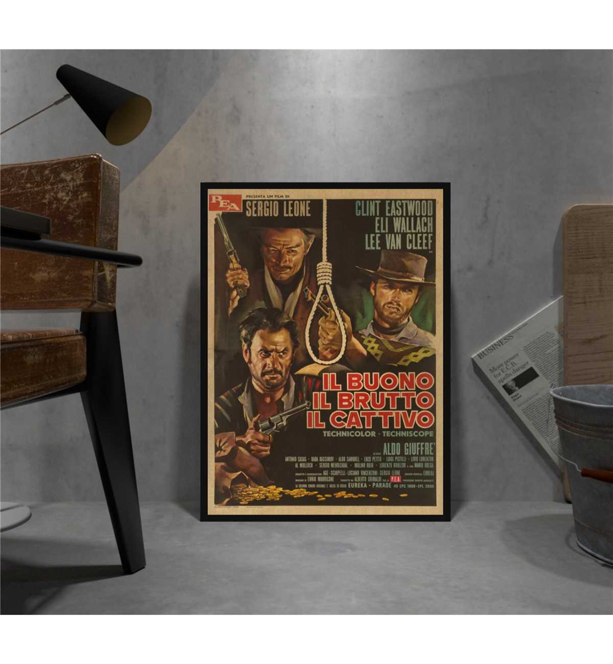 Good Bad Ugly Poster, Kraft Paper Print, Movie | Inspire Uplift