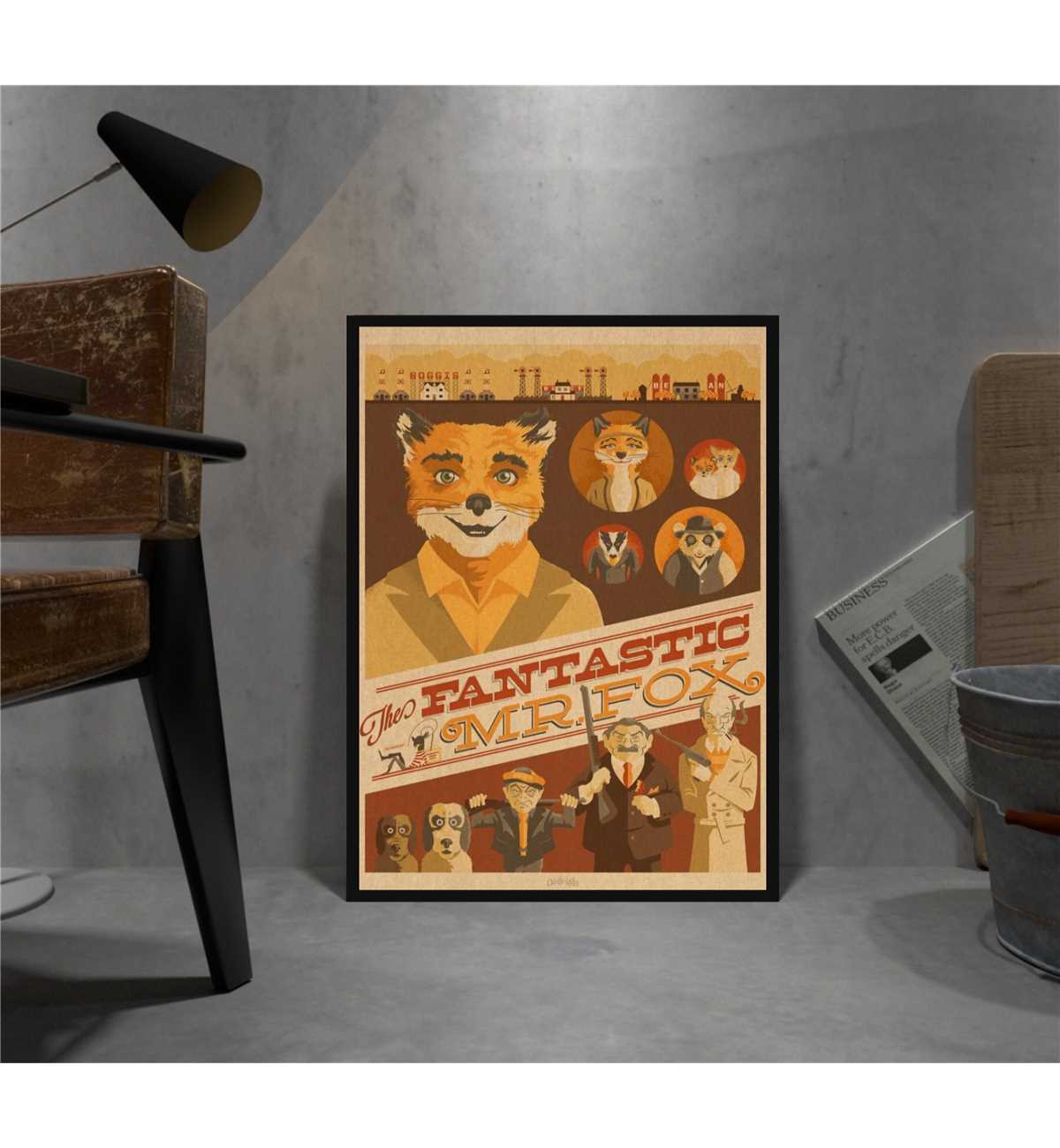 Fantastic Mr. Fox Retro Poster 2, Kraft Paper | Inspire Uplift
