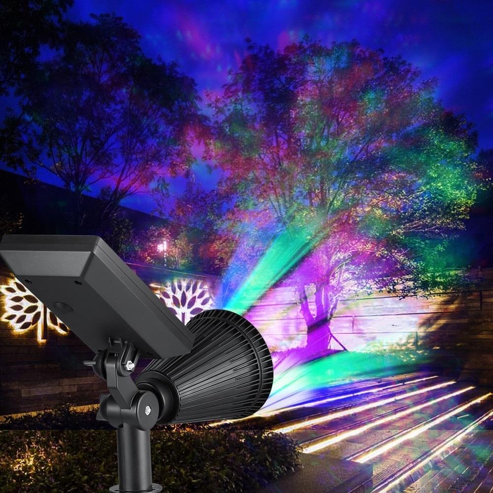 4 LED Solar Spotlight Waterproof Outdoor Wall & Landscape Security Light