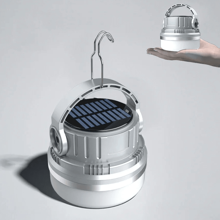 Solar Camping Lantern with Portable Power Bank Vintage LED Tent Light