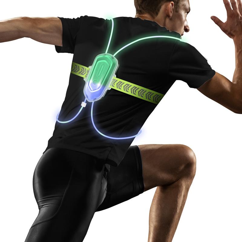 LED Running Safety Vest with USB Rechargeable Front & Rear Lights