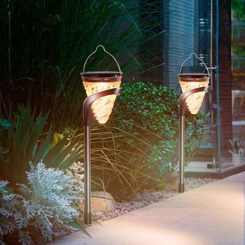 Solar Cone Garden Light Outdoor Wall & Lawn LED Lamp