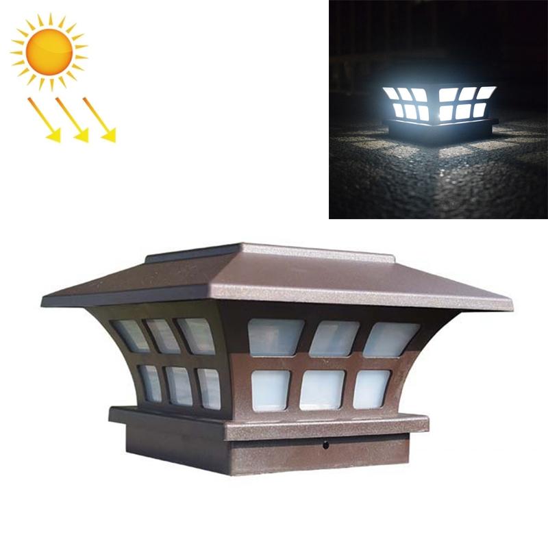 Solar LED Pillar Wall Light Waterproof Outdoor Garden Gate Lamp