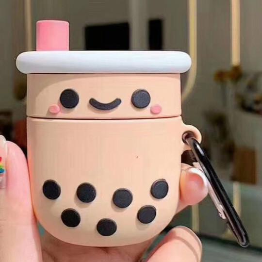 Pearl Milk Tea AirPods Case for Apple AirPods 1/2 with Protective Charging Cover