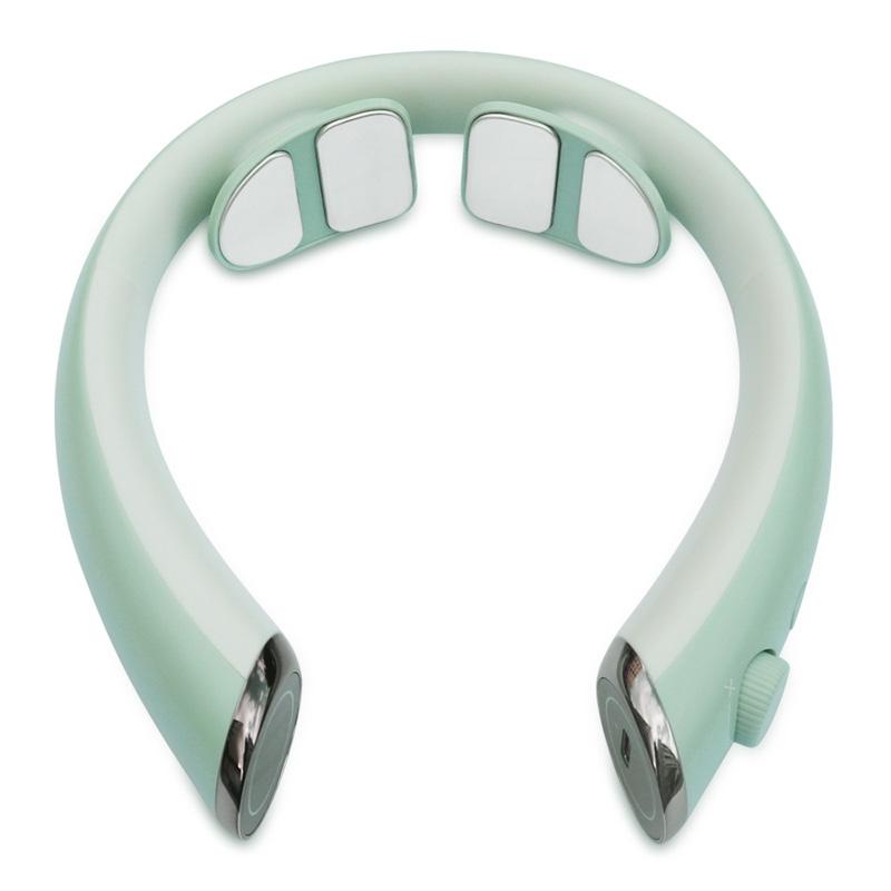 Smart EMS Neck Massager with Heat Therapy, 6 Modes & USB Rechargeable Pain Relief