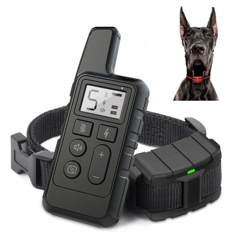 500m Dog Training Collar with Remote Control, Waterproof Bark Correction System