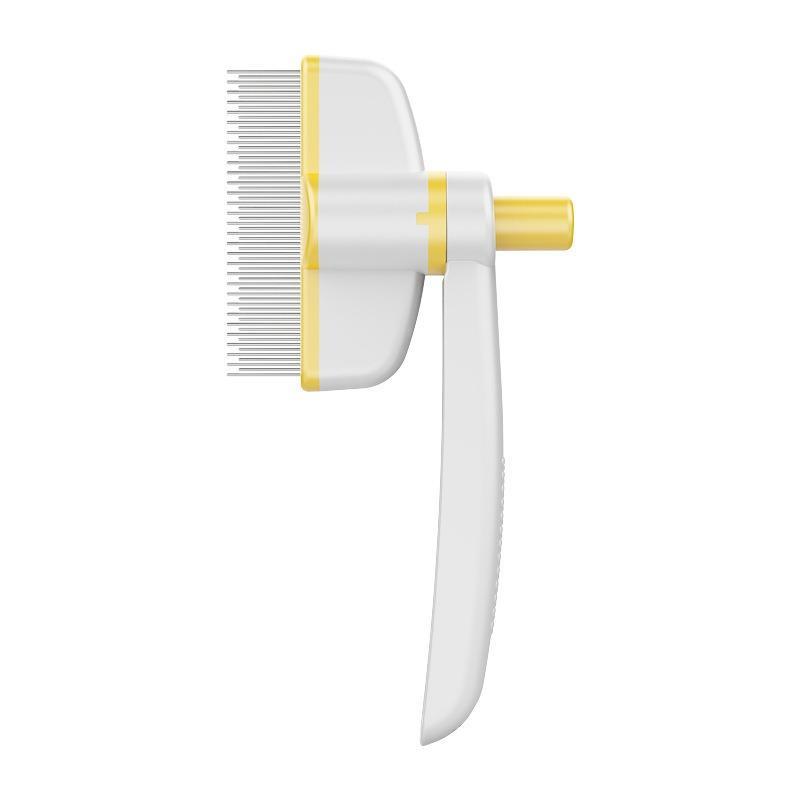 Self Cleaning Pet Grooming Brush for Dogs & Cats with Rotating Fine Tooth Deshedding Comb