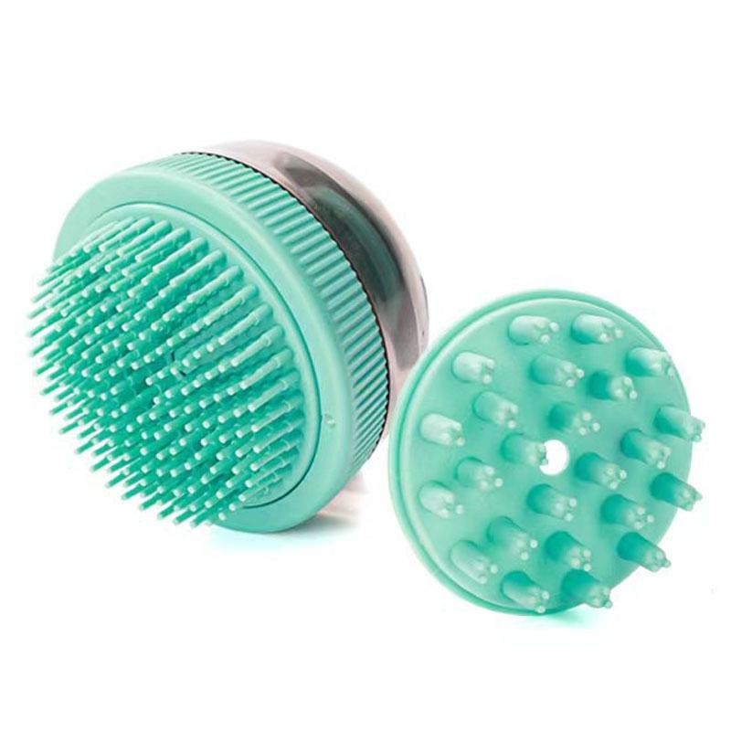 2 in 1 Pet Shampoo Dispenser Bath Brush for Cats & Dogs with Gentle Massage Grooming