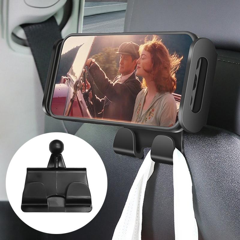 Rear Seat Phone Tablet Holder with 360 Degree Rotating Phone Bracket