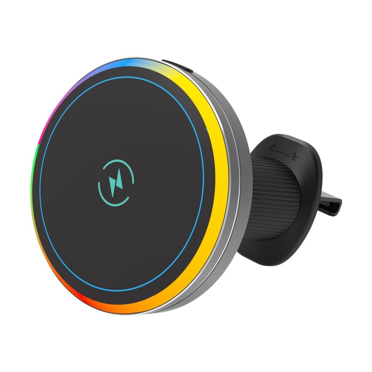 T1S Magnetic Wireless Car Charger with Cooling 15W Fast Charging MagSafe Car Mount Air Vent Holder