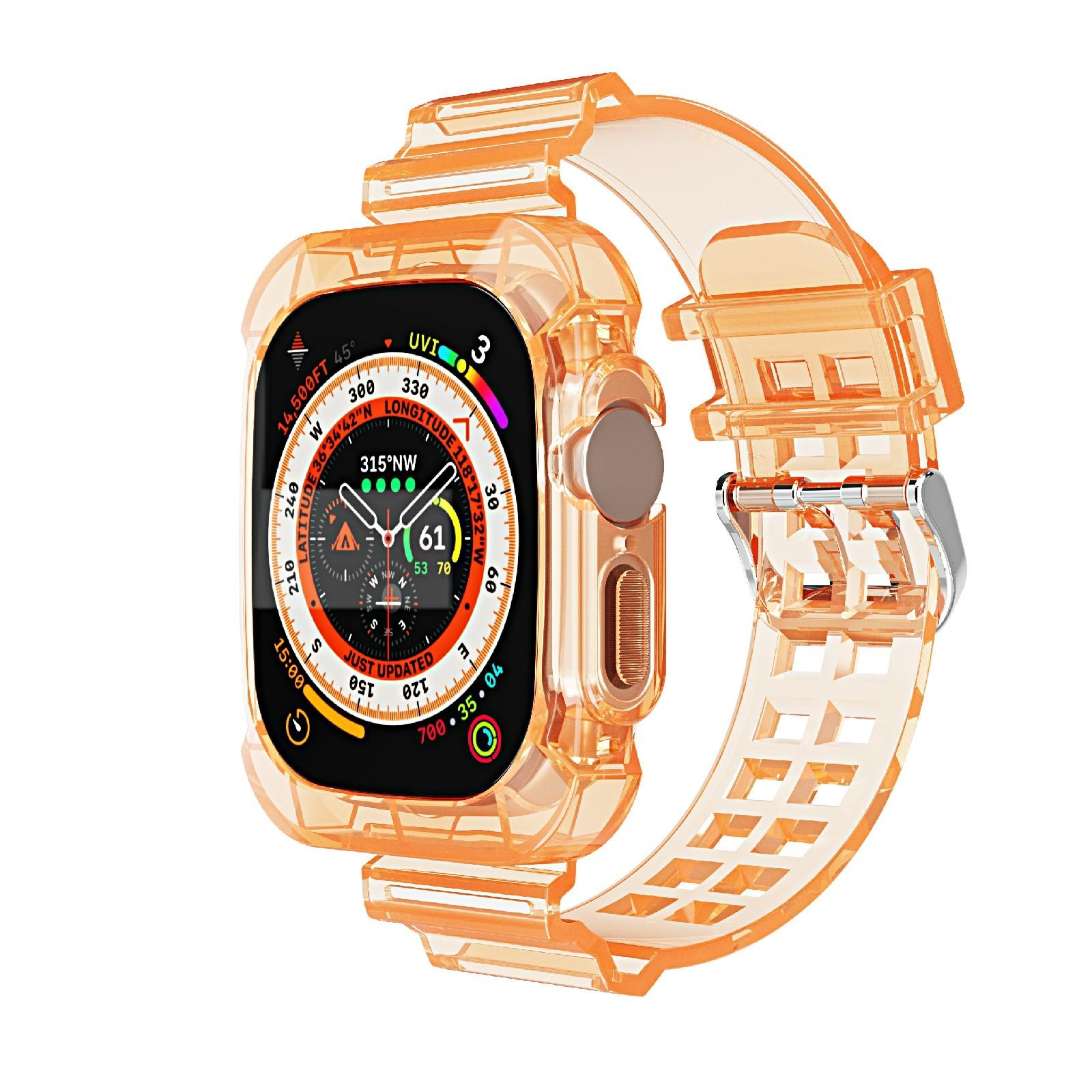 Glacier Apple Watch Ultra Band Transparent TPU Protective Replacement Watch Strap