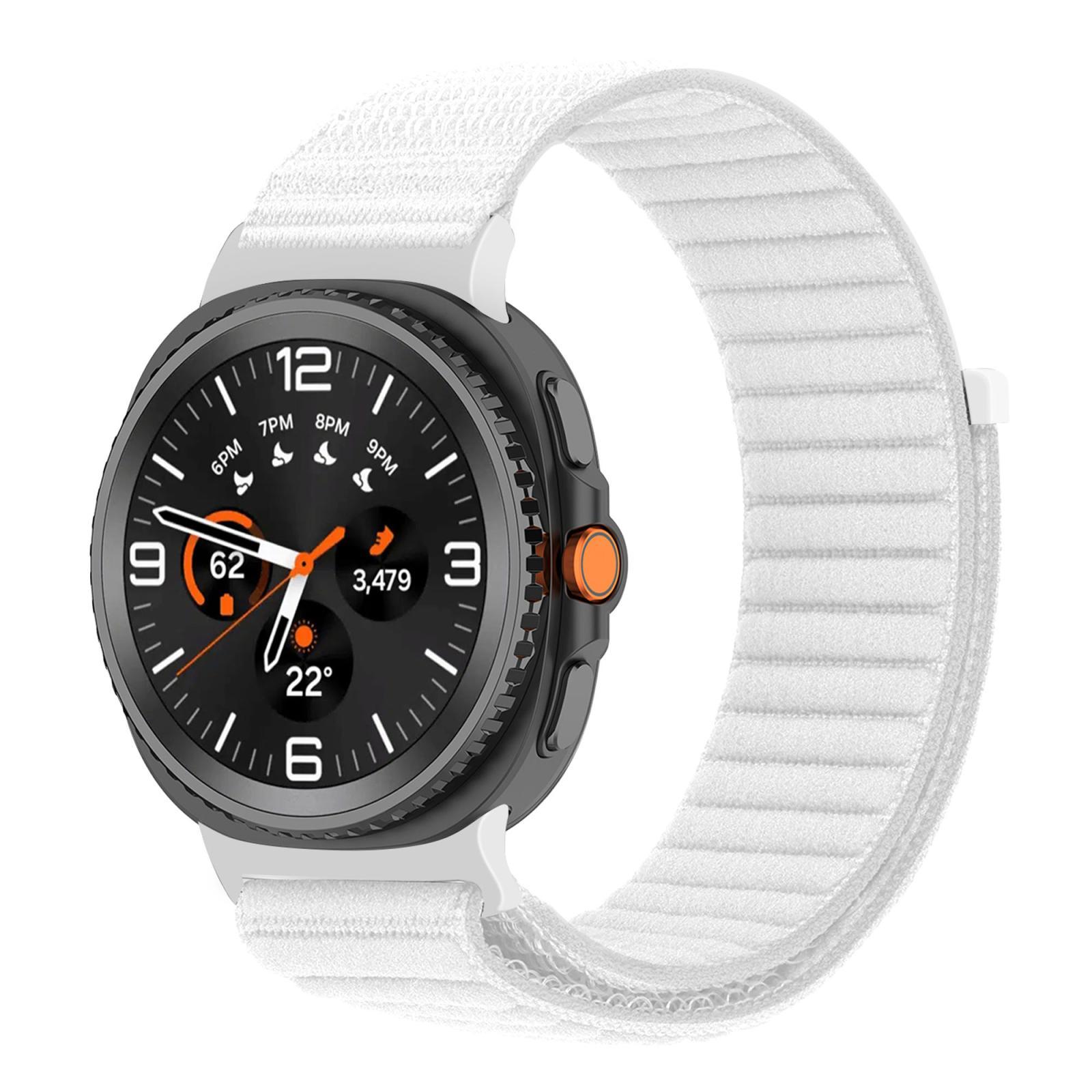 Samsung Galaxy Watch8 Classic Braided Nylon Watch Band Wave Texture Adjustable Loop Strap
